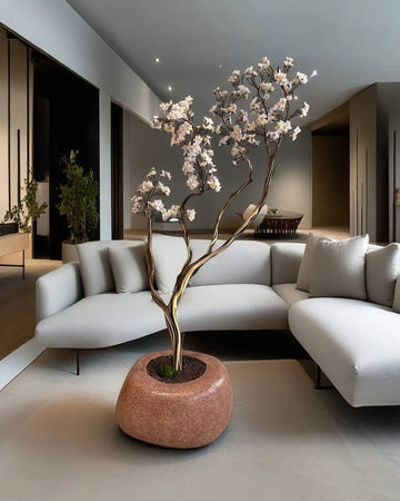Yapay Çiçek Kıvrımlı Ağaç Manzanita Royal Pink