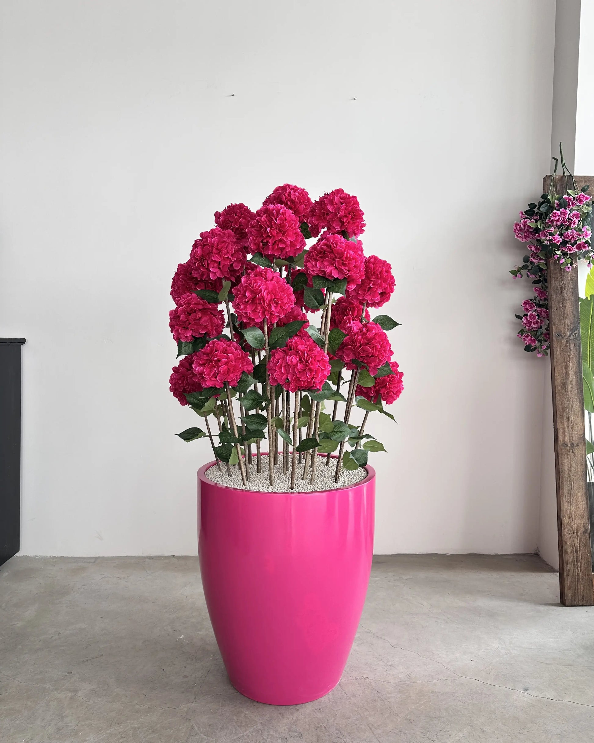 Yapay Çiçek Ağacı Royal Magenta Ortanca