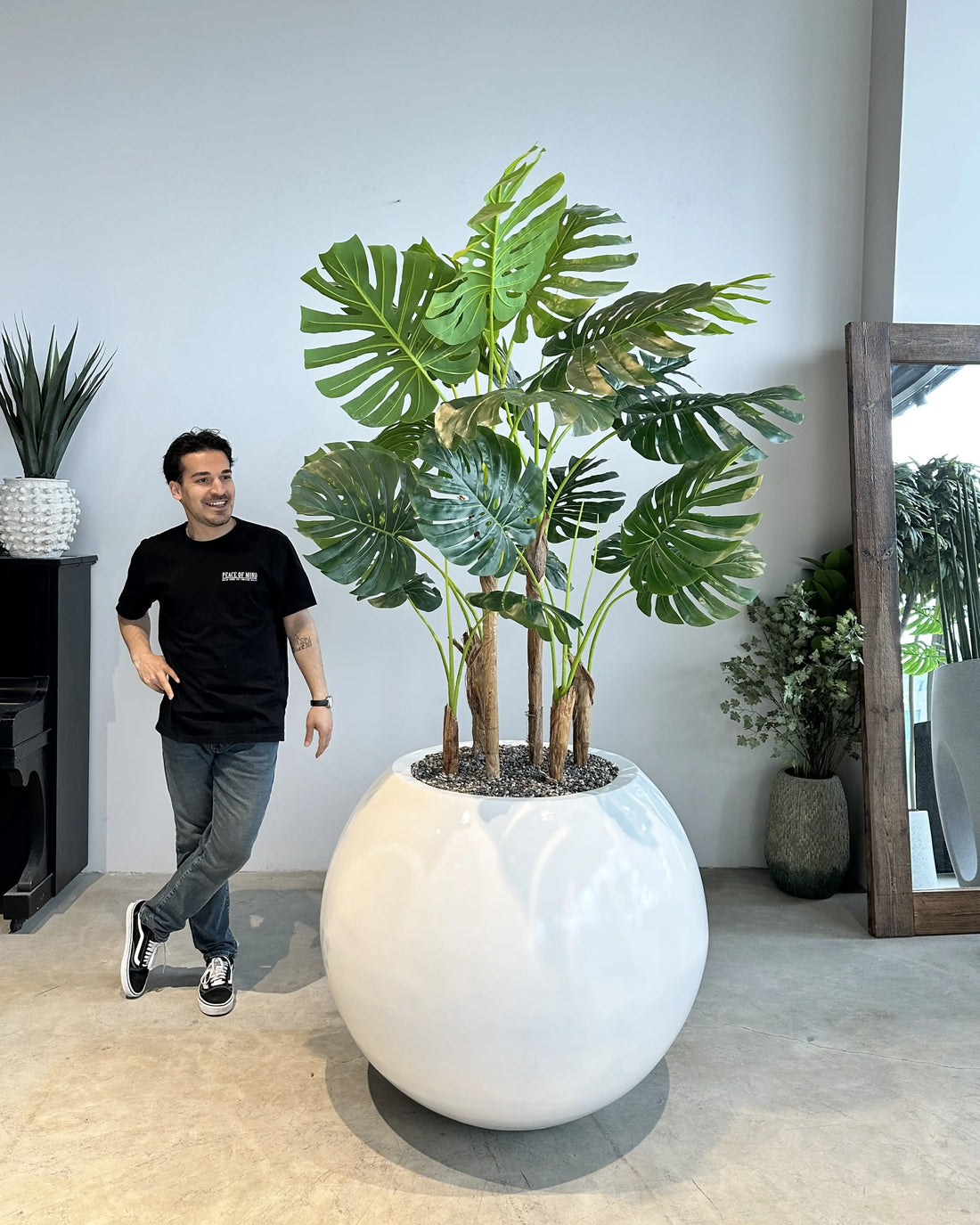 Yapay Bitki Deve Tabanı Ormanı 6lı gövdeli