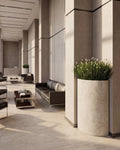 Çim Aranjmanı Corner Grass Koşeli Beton Saksı
