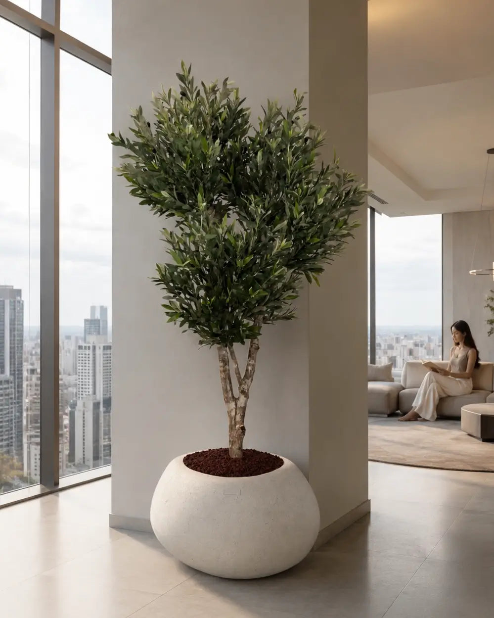 Artificial Tree Black Olive Lycia