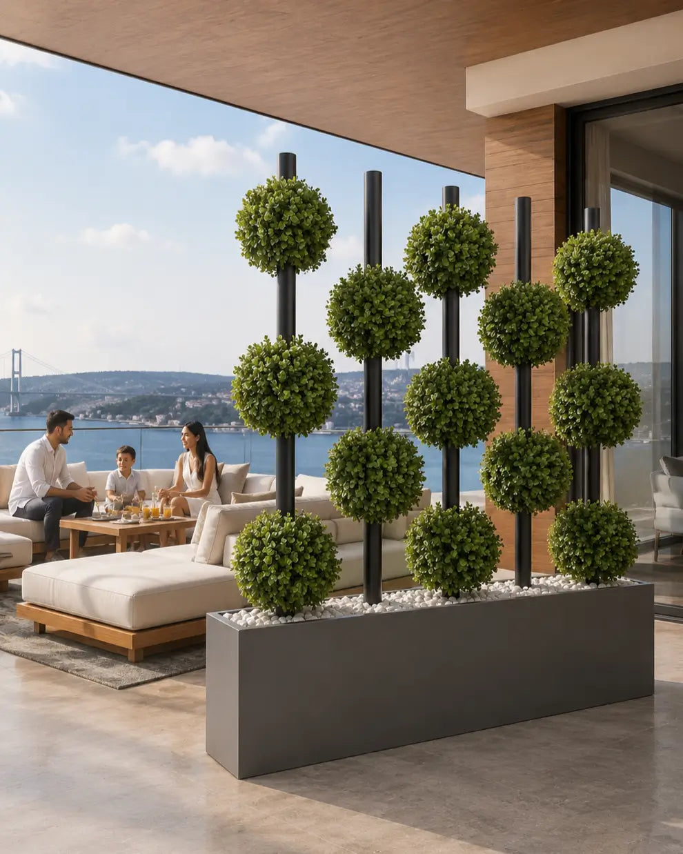 Yapay Top Şimşir Seperatör Bio Wall (UV Korumalı)