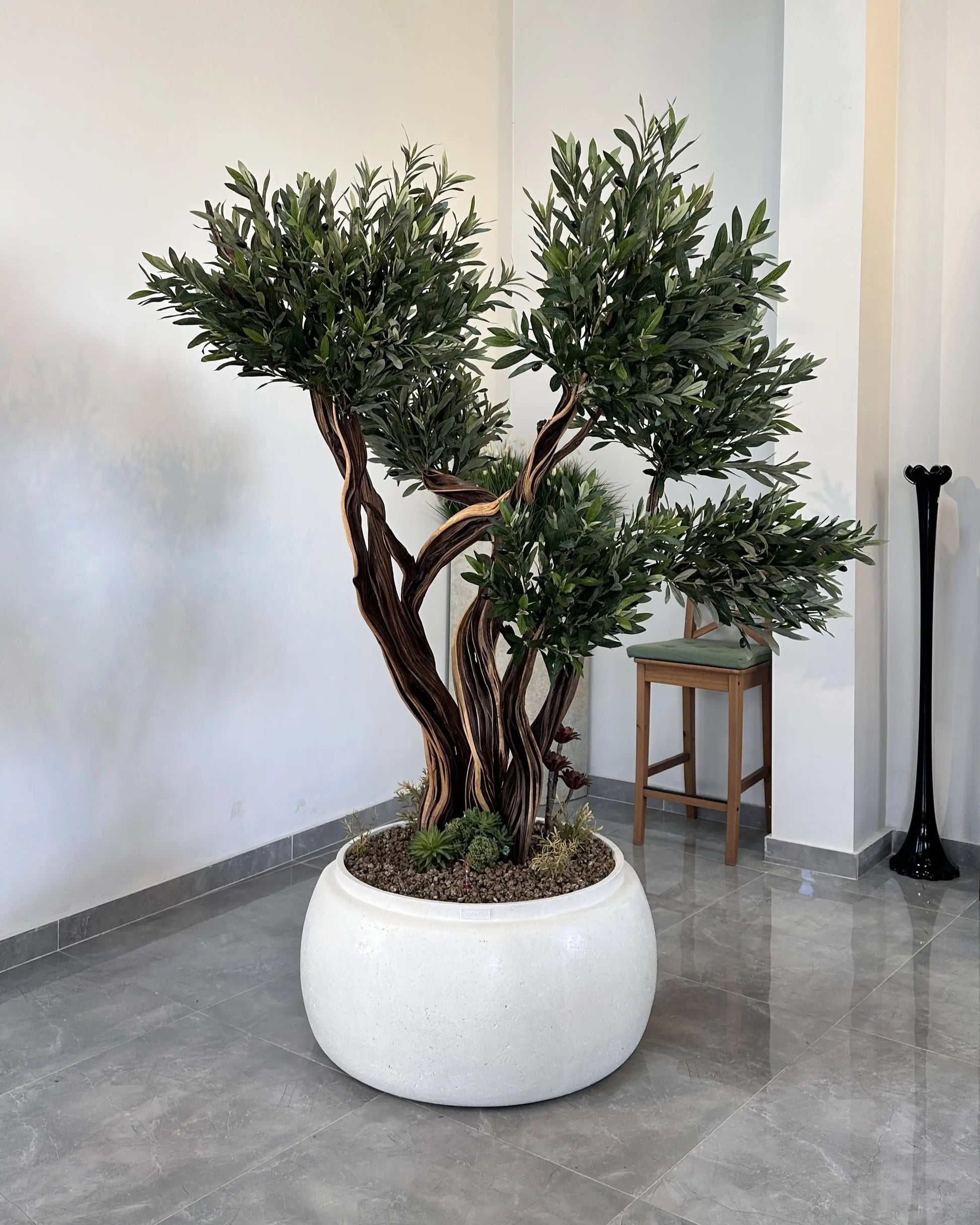 Artificial Tree Black Olive Lycia