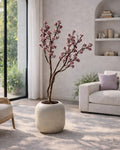 Yapay Çiçek Kıvrımlı Ağaç Manzanita Royal Pudra