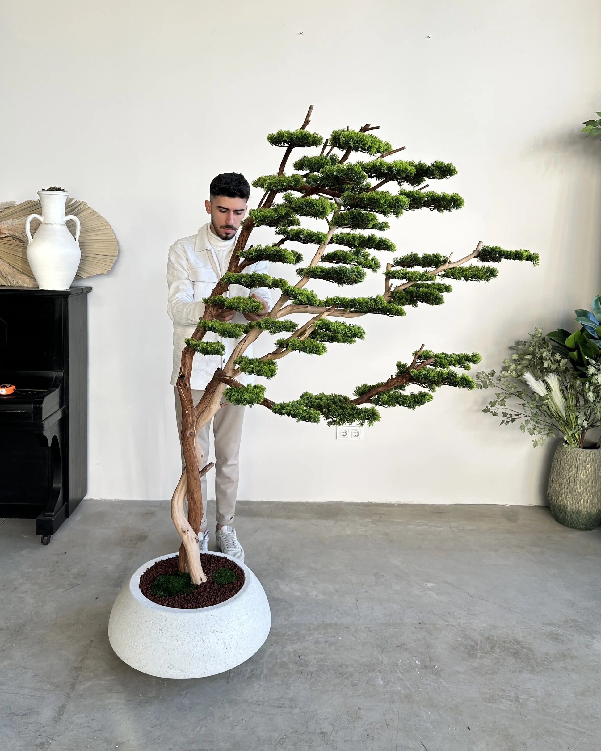 Yapay Bonsai Ağacı Şaramiki Rüzgar 1