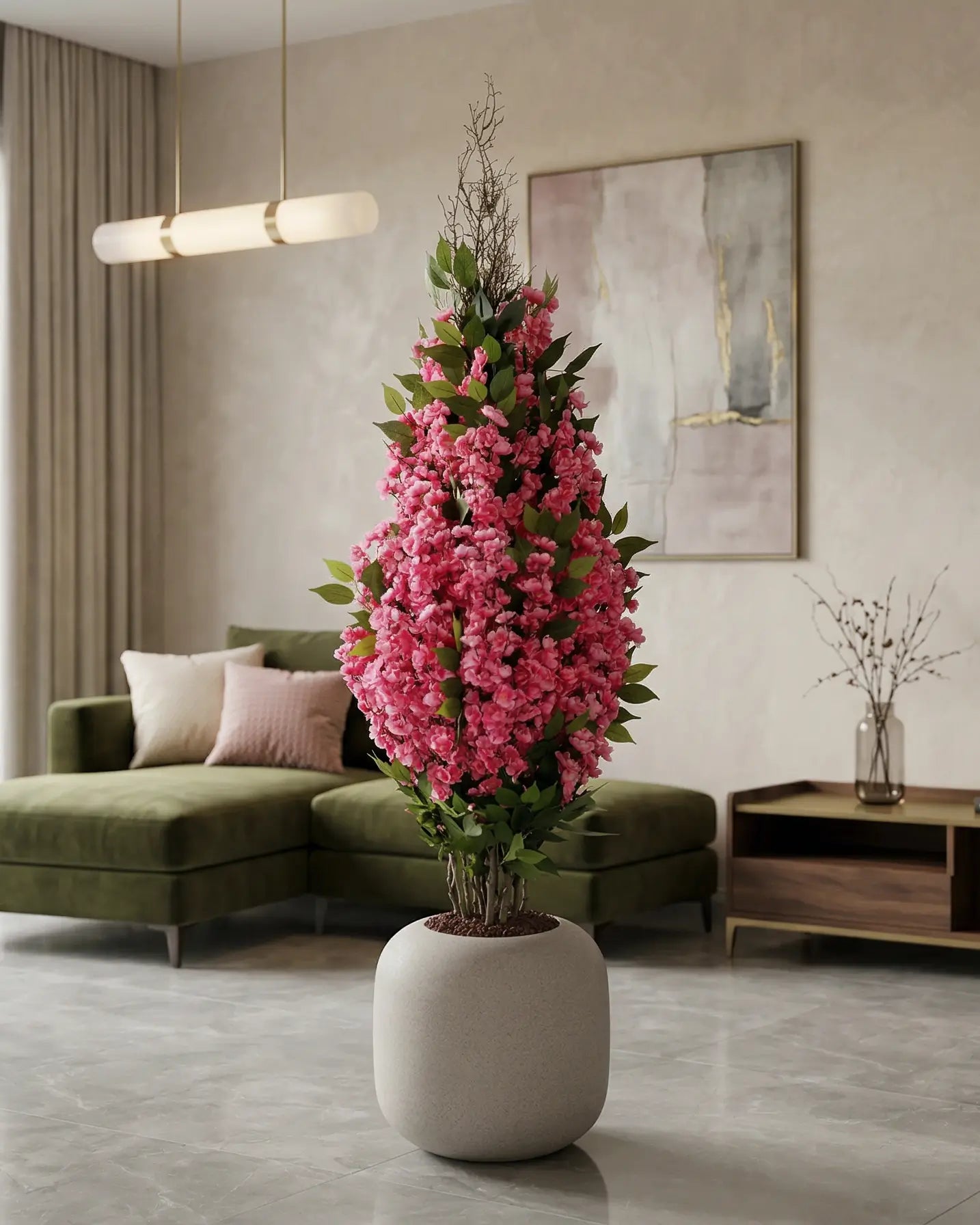 Yapay Çiçek Ağacı Sakura Çalısı Toho